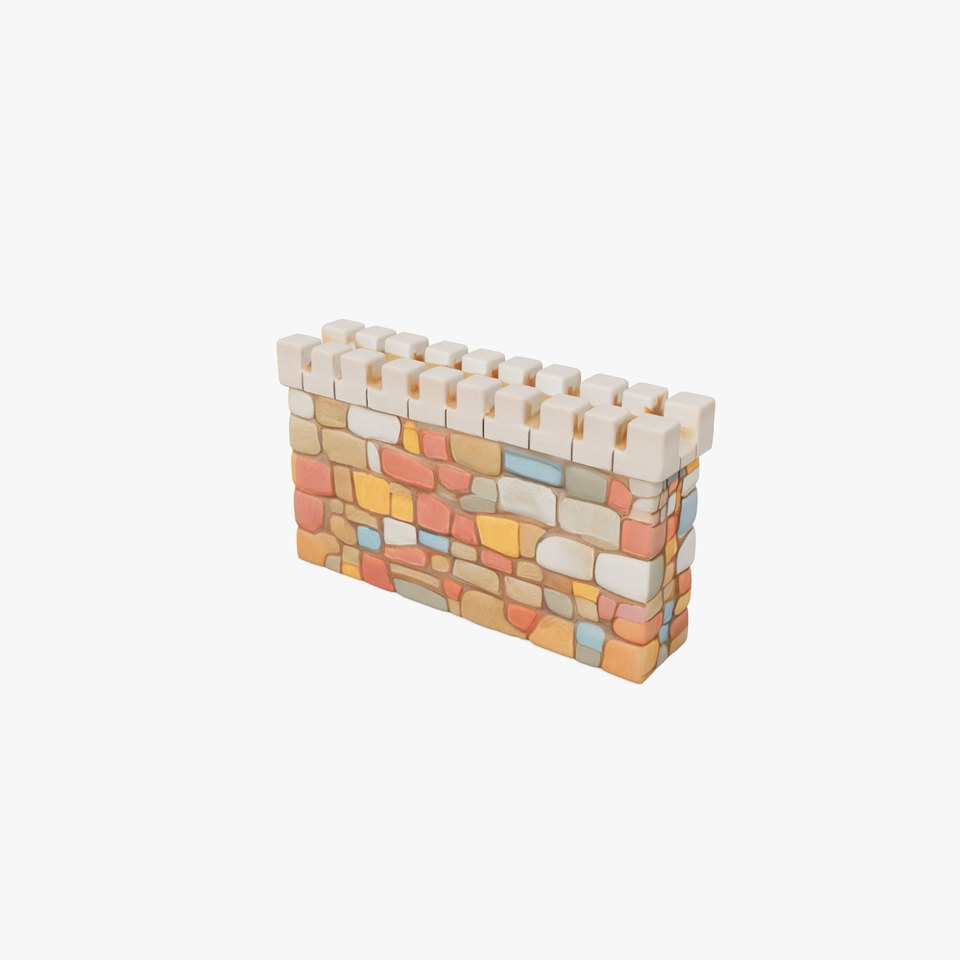 Colorful Fortress Wall model pack